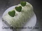 Green tea decoration roll cake small
